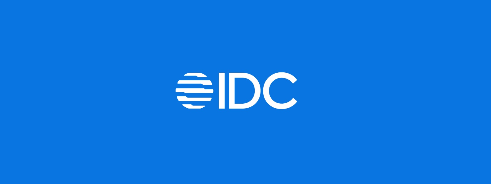 IDC logo blue background